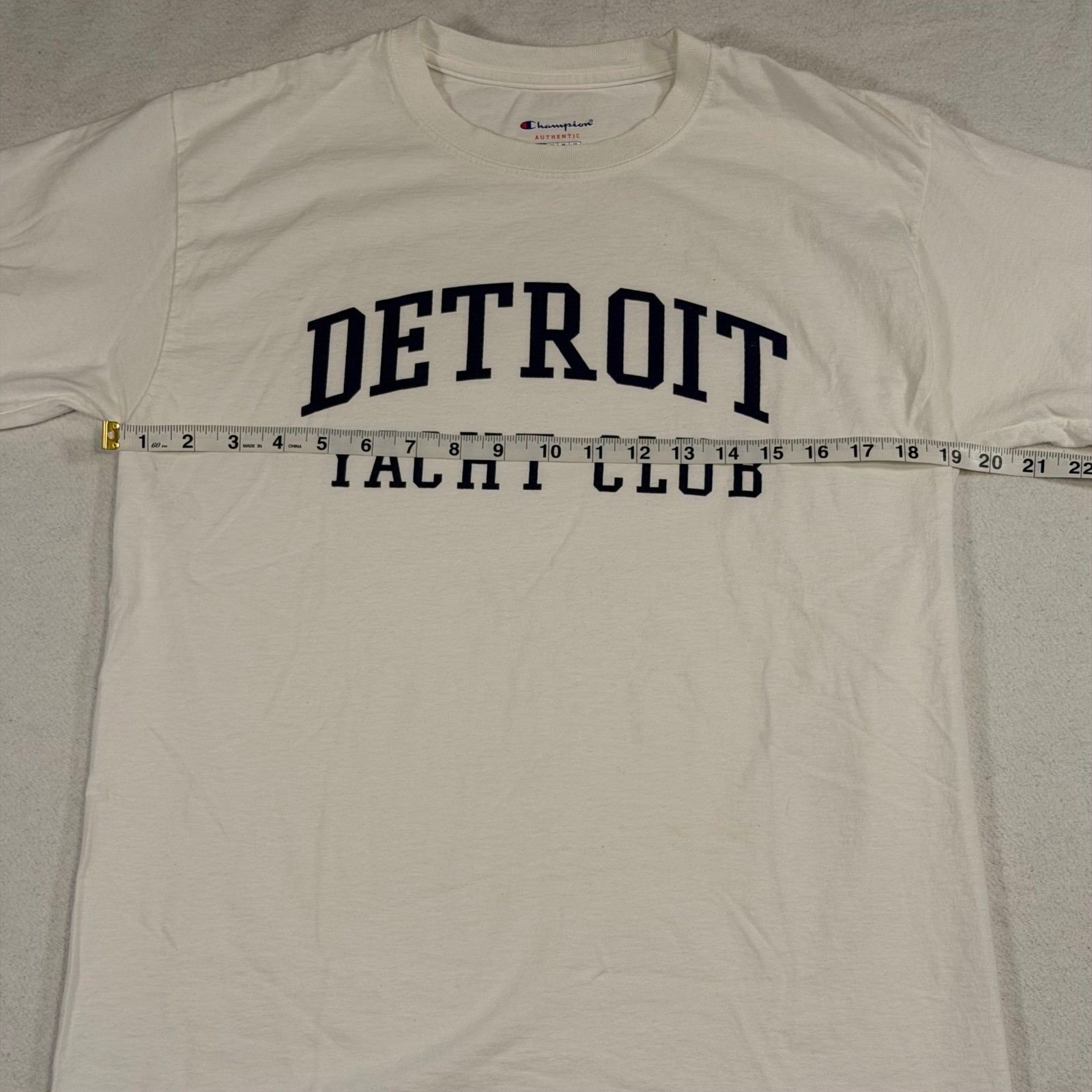 Champion Detroit Yacht Club Graphic T-Shirt White Cotton Mens M T425 WH Nautical gallery