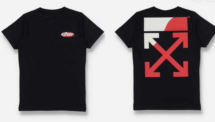 Reprint Off White Split Arrows Tee Black Red Stylish Logo T-Shirt S-5XL