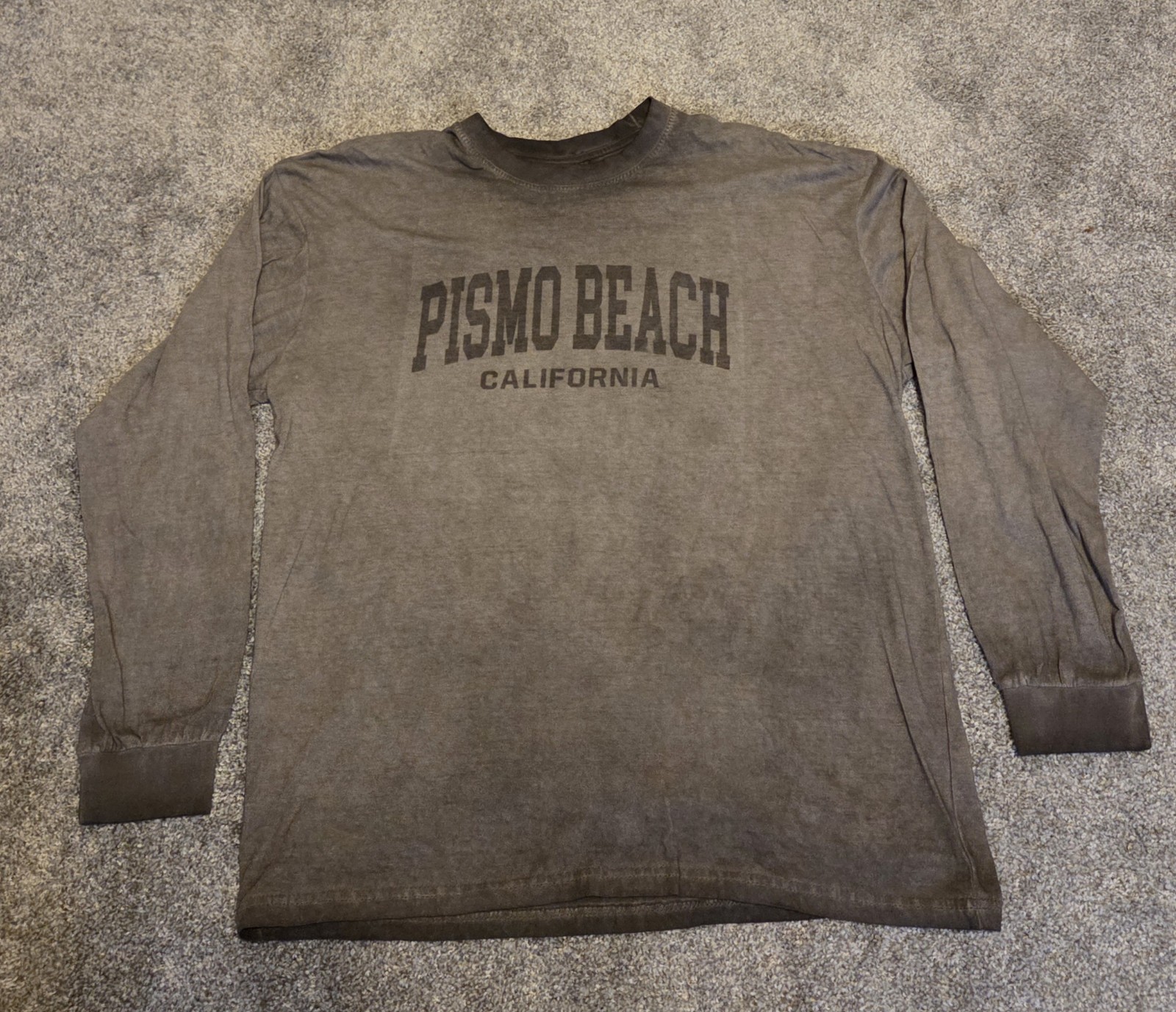 NWT Pismo Beach California Cool Charcoal Men’s Long Sleeve Graphic T-Shirt L