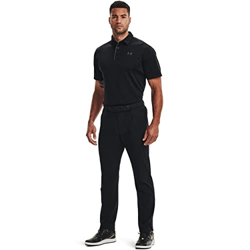 UNDER ARMOUR MEN'S TECH GOLF POLO - BLACK/GRAPHITE/GRAPHITE - SIZE XL gallery
