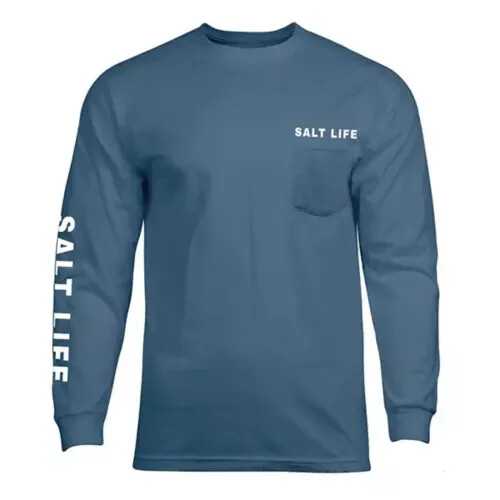 Salt Life Men's Aquatic Journey Fade Graphic Long-Sleeve T-Shirt Coastal Blue S gallery