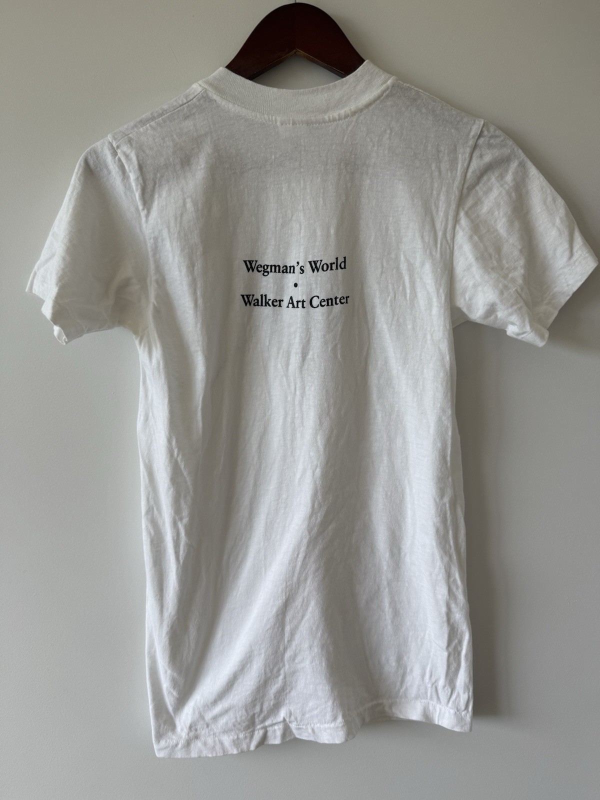VINTAGE 80s William Wegman Walker Art Center Double Sided Exhibition T-Shirt gallery