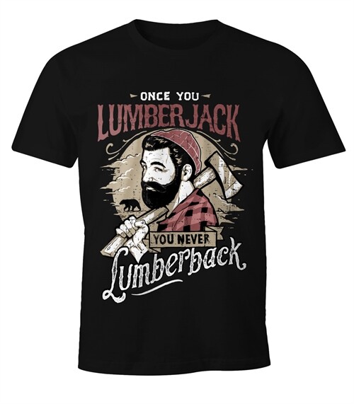 Men’s Lumberjack Lumberjack Hipster Beard Beard Lumberback Moonworks® T-Shirt