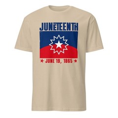 Juneteenth Red White Blue Freedom Flag T-Shirt, Blue Juneteenth Flag Shirt