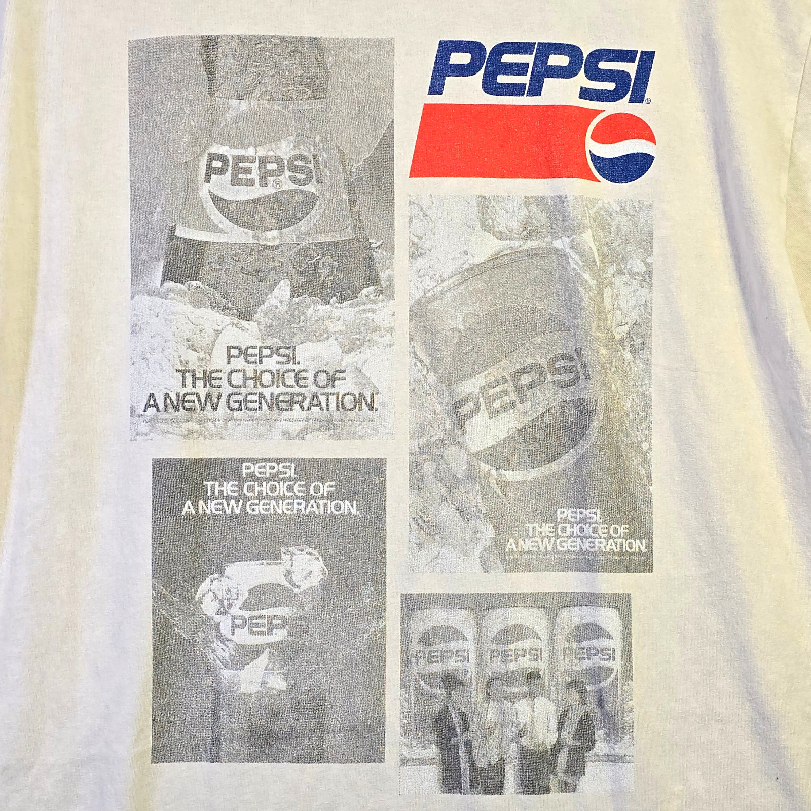 Pepsi Shirt Mens Large White Logo 90s 80s Retro Soda Pop Casual NWT gallery