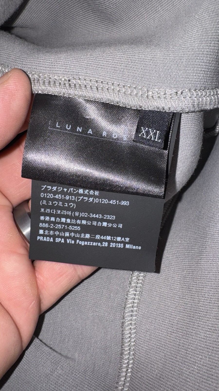 Prada Sweatshirt Men’s Size XXL International Grey, Synthetic gallery