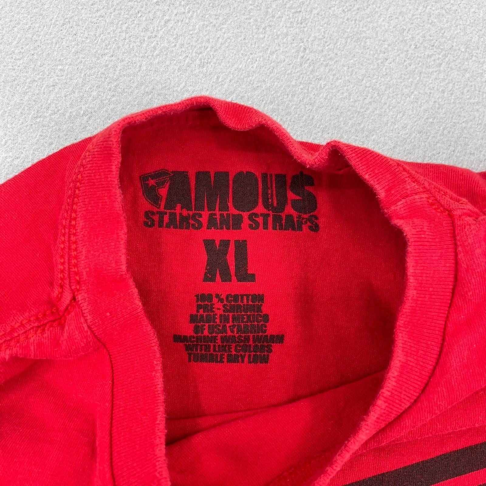 Famous Stars and Straps Mens XL Red Graphic Star Logo Short Sleeve T-Shirt gallery