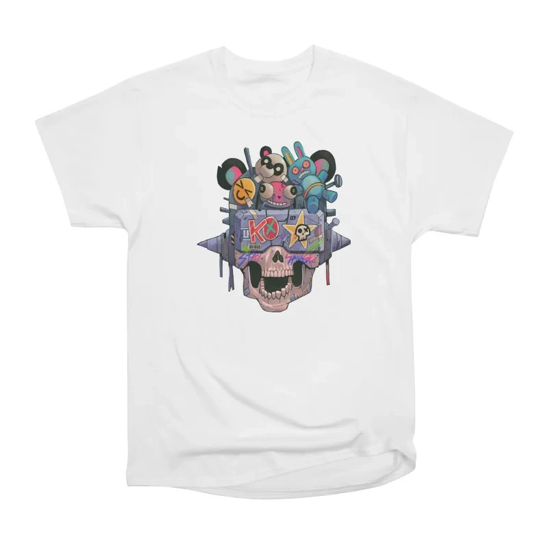 Candy Skull Funny Retro Graphic Tee Sweet Skull T-Shirt gallery