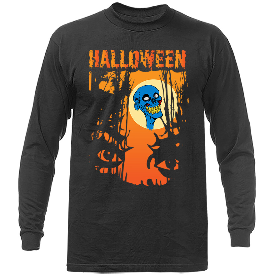 Halloween Costume Spooky Witches Pumpkin Ghost Graphic Long Sleeve