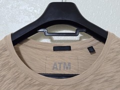 ATM Anthony Thomas Melillo Camel Slub Knit Long Sleeve Tee Small