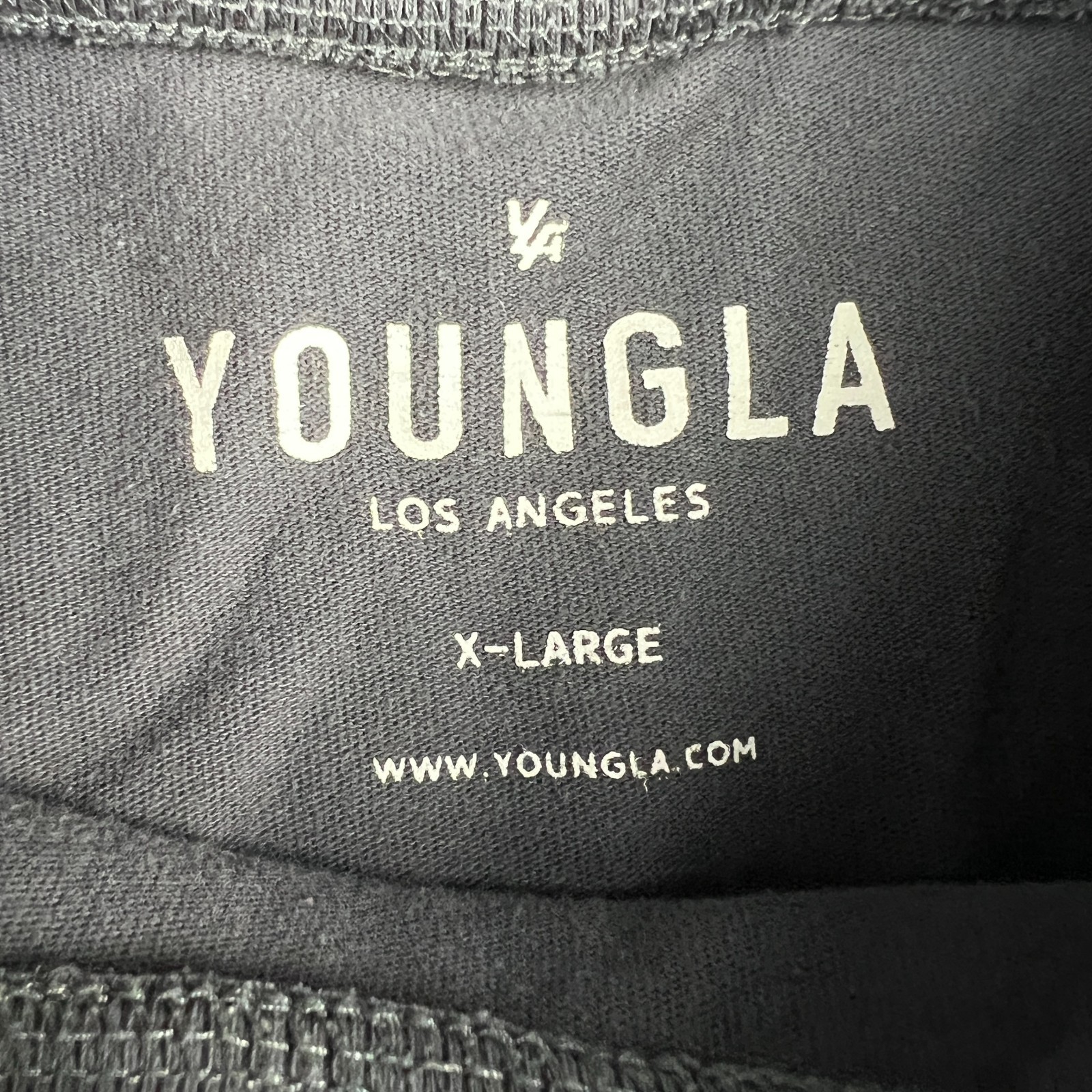 YoungLA Shirt Graphic Logo Short Sleeve Crew Neck XL Mens Grey Cotton gallery