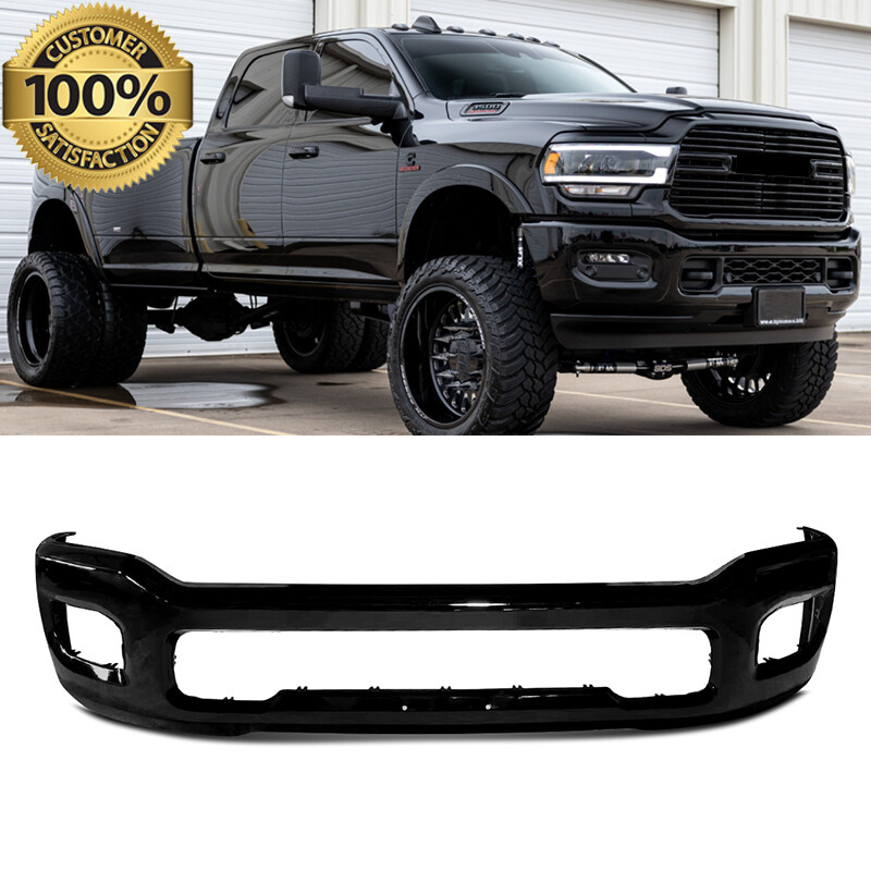 For 2019 2020-2024 Ram 2500 3500 Diamond Black Front Bumper w/ Fog Light Hole US