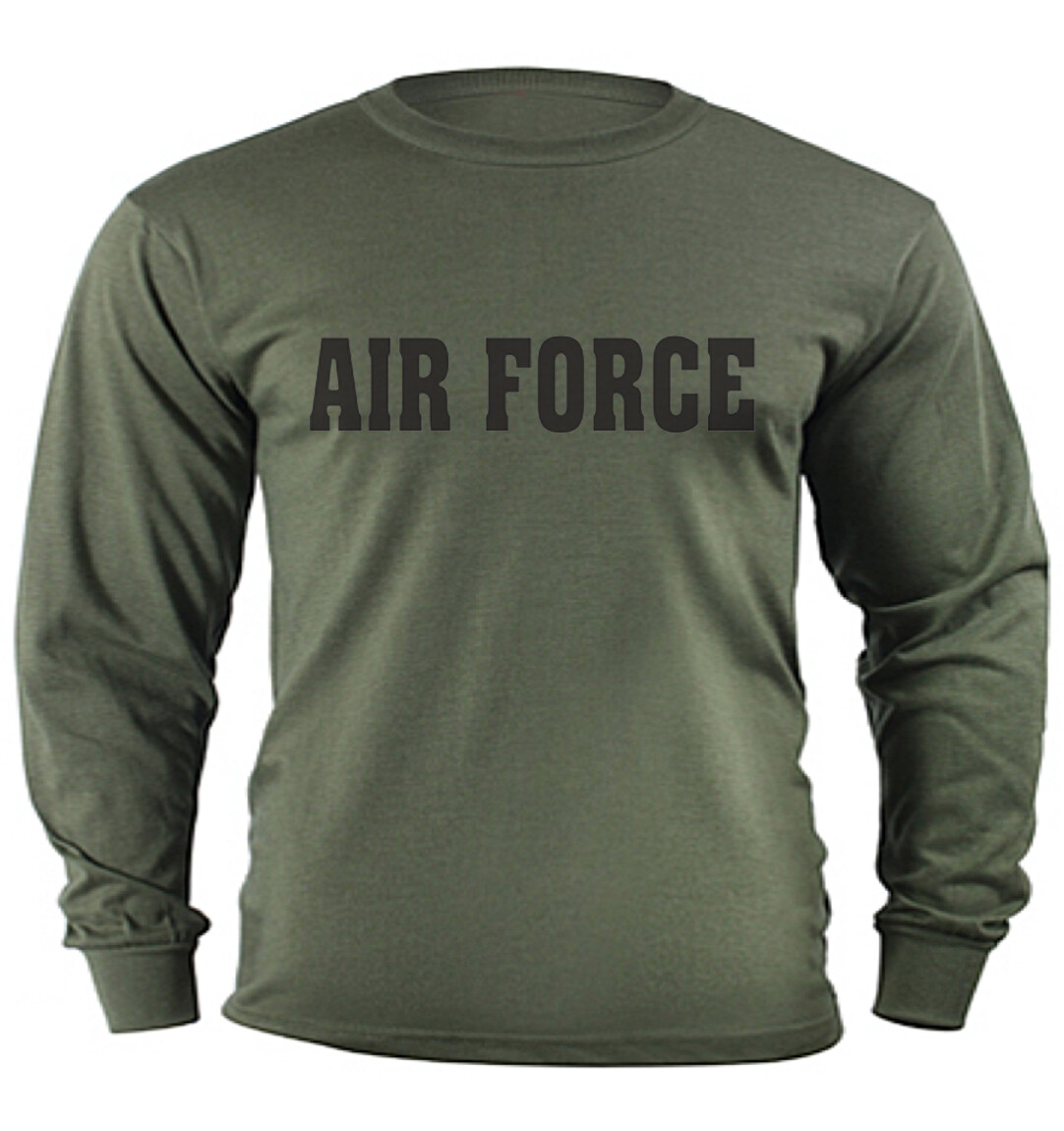 Mens Long Sleeve Graphic Tee Military Tactical Gear Clothing T-shirt Air Force gallery