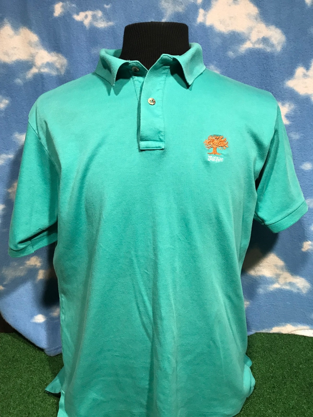 Titleist Golf Polo shirt Oak Tree Large L Buttons OakTree see description c10 gallery