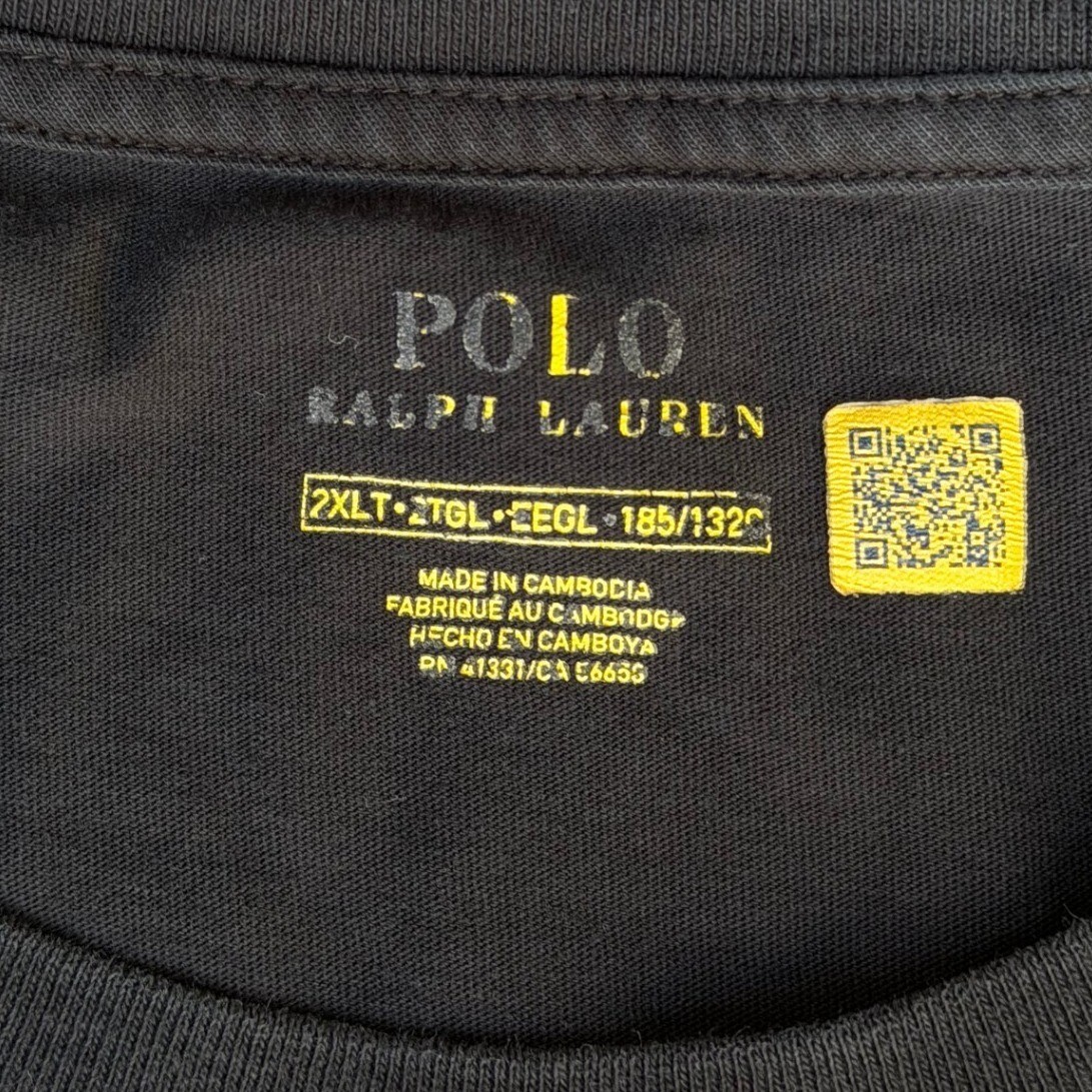 Polo Ralph Lauren Mens 2XLT Black Crewneck T-Shirt Red Pony Logo Short Sleeve gallery