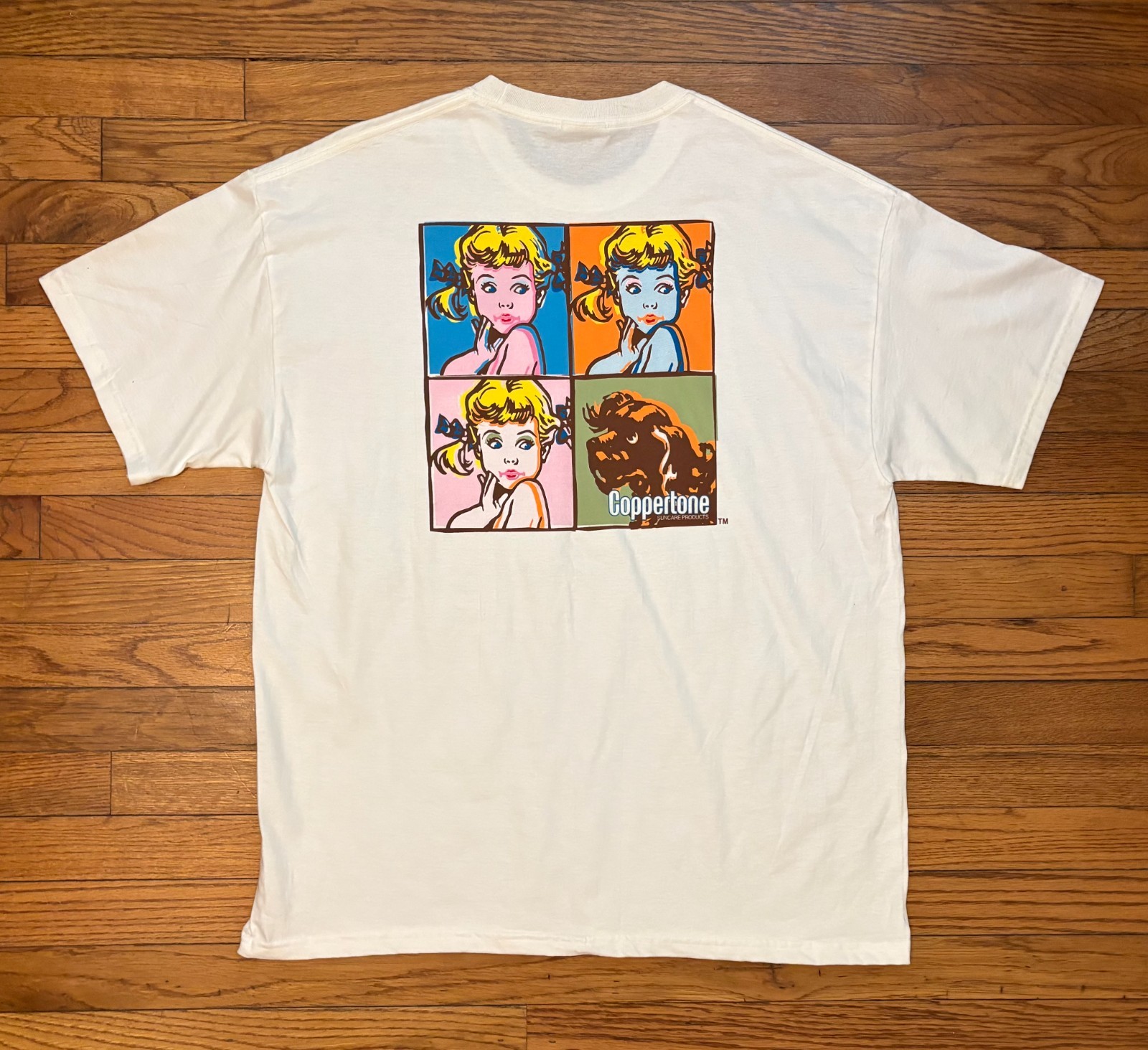 Coppertone Suncare Products Vintage Andy Warhol T-Shirt (size: XL)