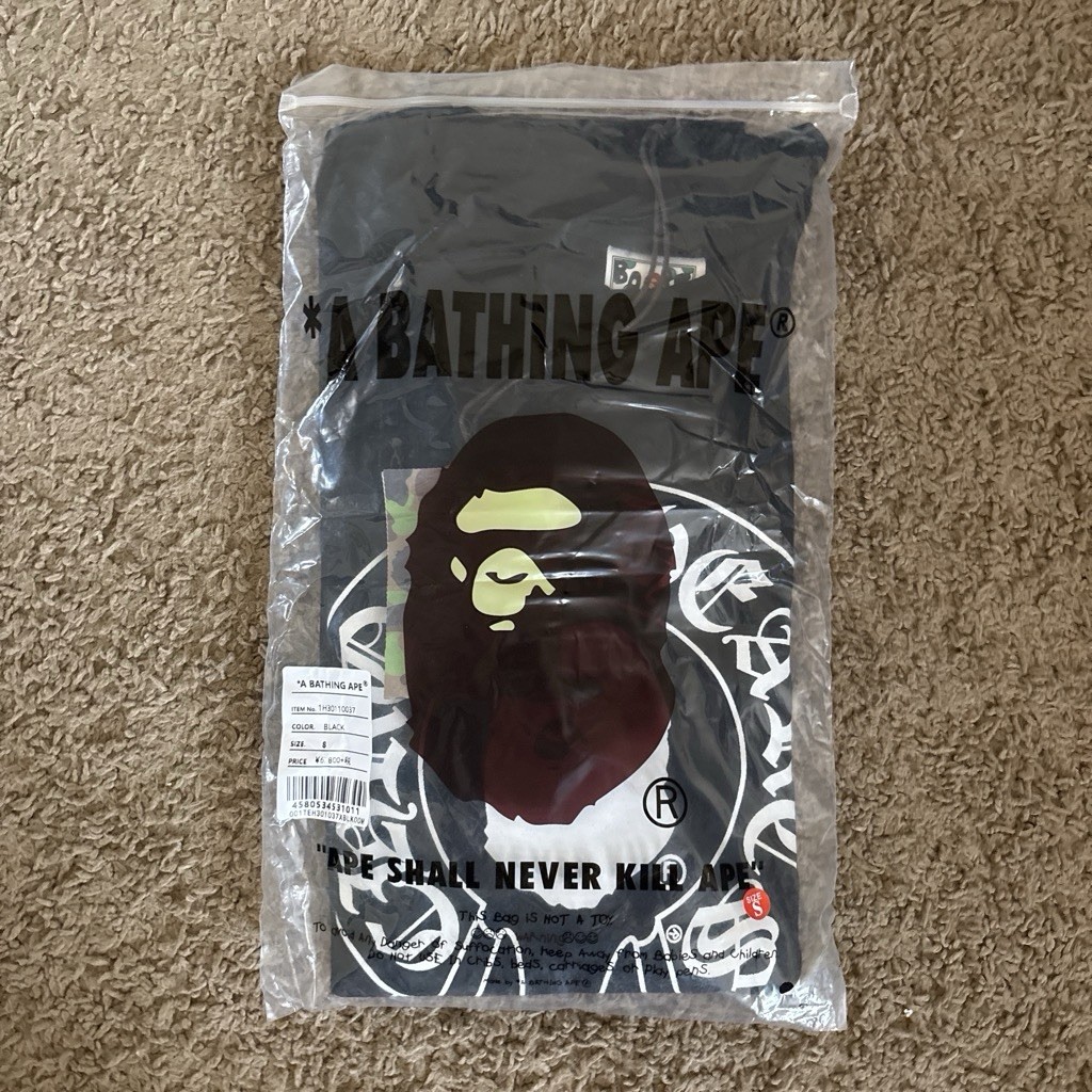 A Bathing Ape BAPE x Chrome Hearts Logo Graphic Tee Black Crew Neck L gallery