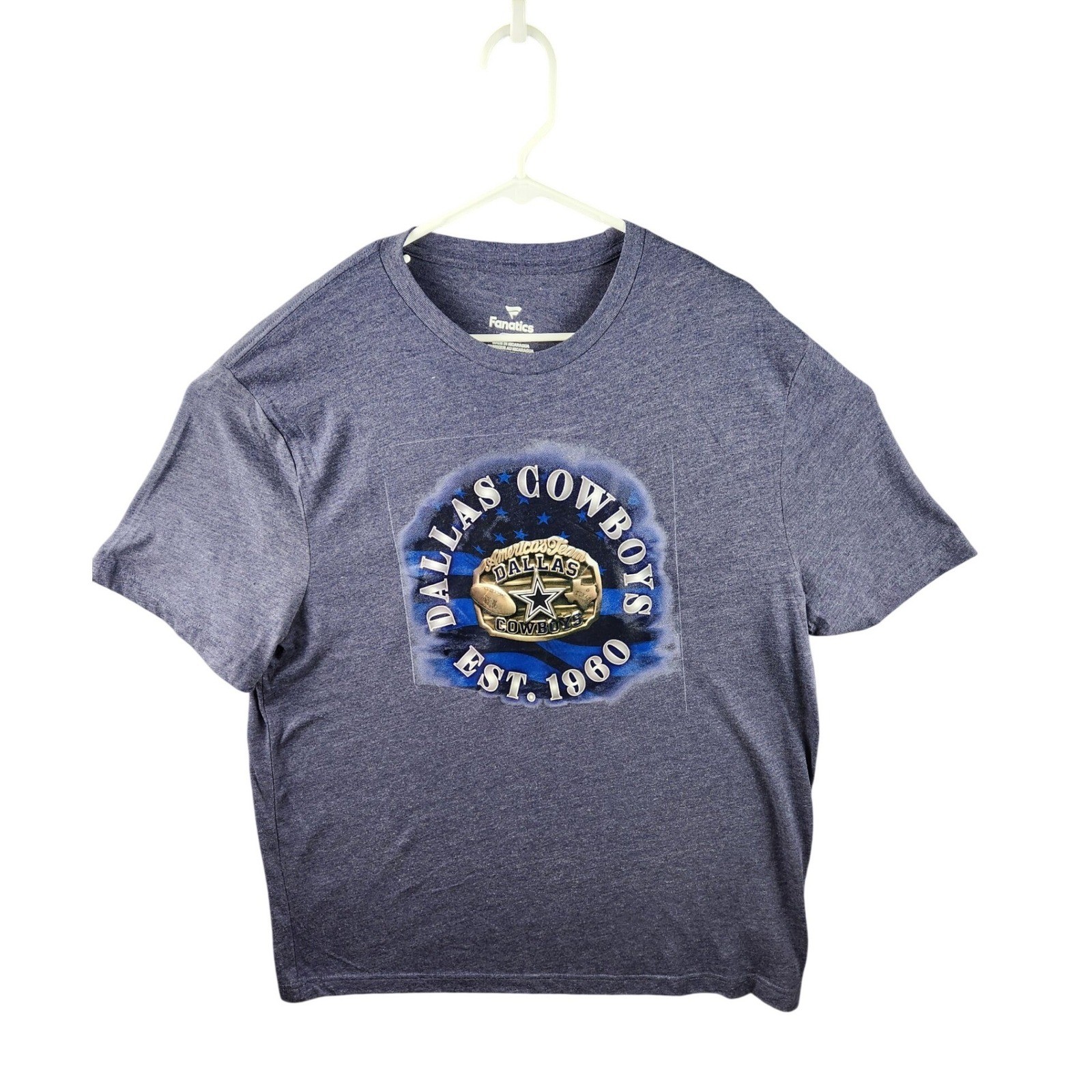 Dallas Cowboys Shirt Men's XL Fanatics NFL Football Graphic Tee Est 1960 Blue gallery
