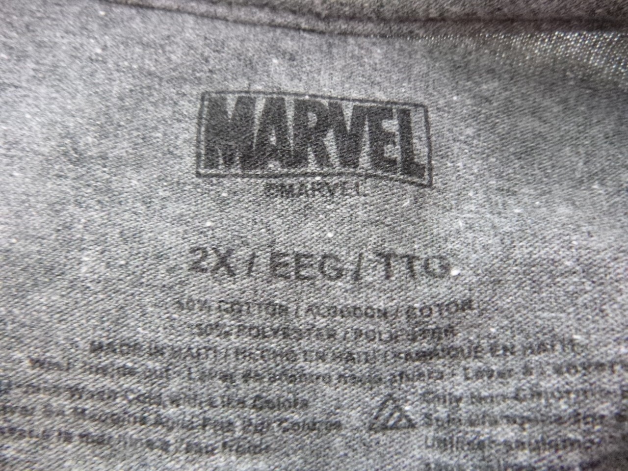 Marvel Comics Character T-Shirt-Mens 2XL XXL-Gray-HULK-Thor-Spiderman... gallery