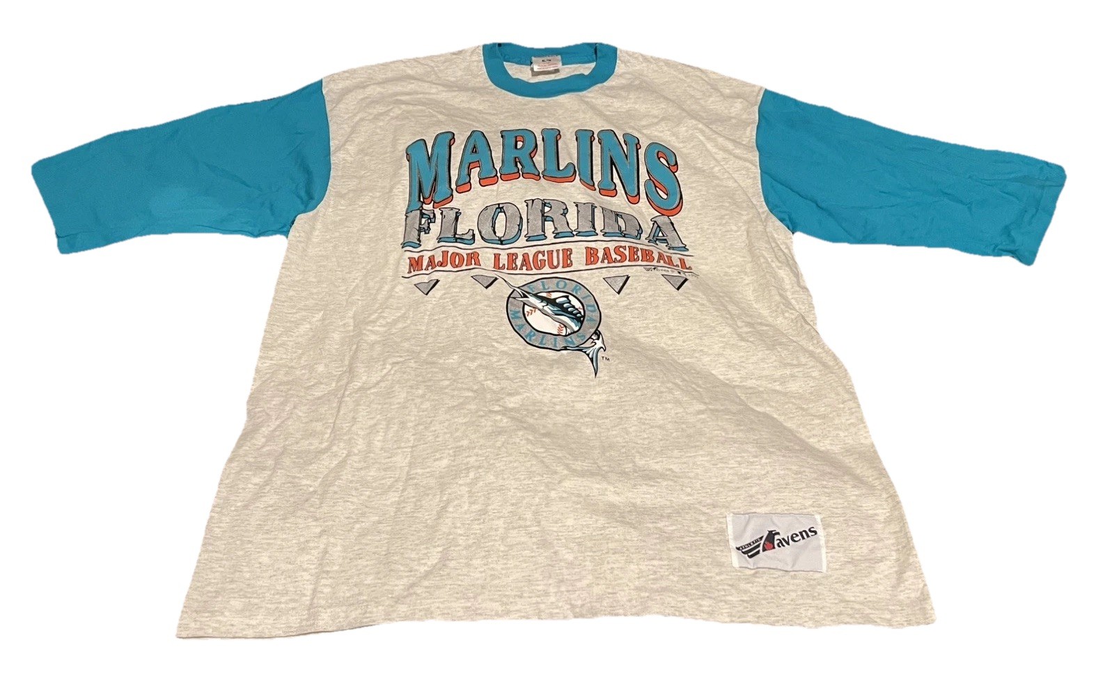 VTG FLORIDA MARLINS Shirt Mens XL RAVENS Starter Baseball 90s Single Stitch RARE