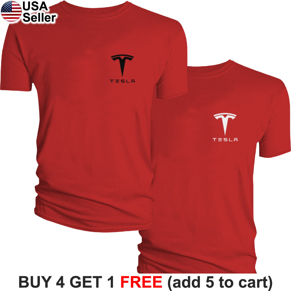Tesla T-Shirt Motors Logo Elon Musk Model S 3 X Y Cybertruck Racing Sport BTS08 gallery