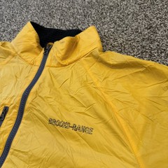 Brooks-Range Mountaineering Short Sleeve Mens M Grid Fleece 1/4 zip Shirt Yellow
