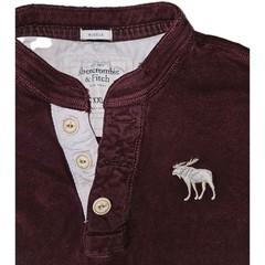 Vintage Abercrombie Y2K Muscle shirt mens XXL (Fits SMALLER) M/L maroon Henley