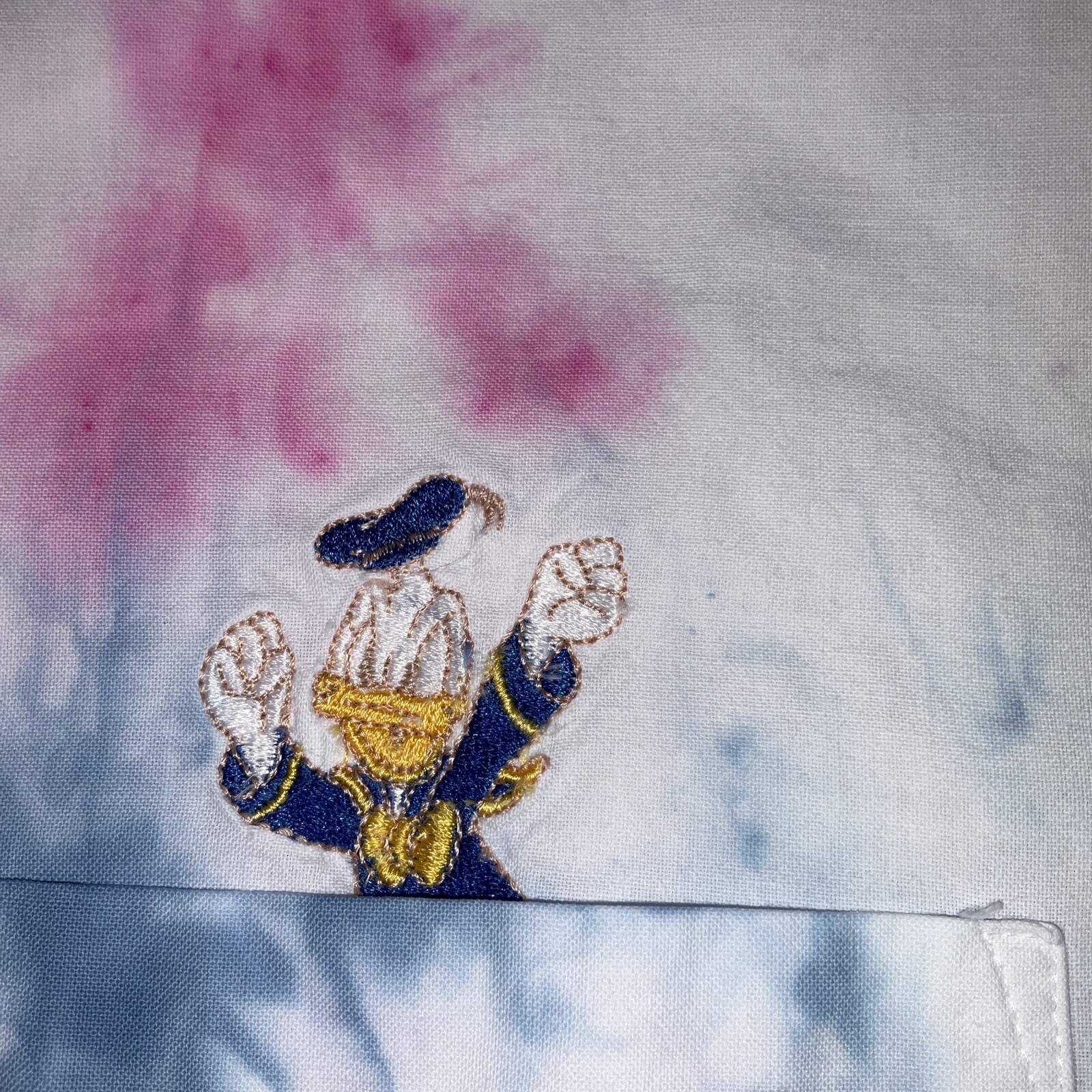 Vintage Disney Mickey Unlimited Shirt Sz M Donald Duck Tie Dye 90s Button Front gallery