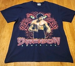 Vintage Bruce Lee Tee Medium Dragon 90s Martial Arts Top Heavy Made In Australia