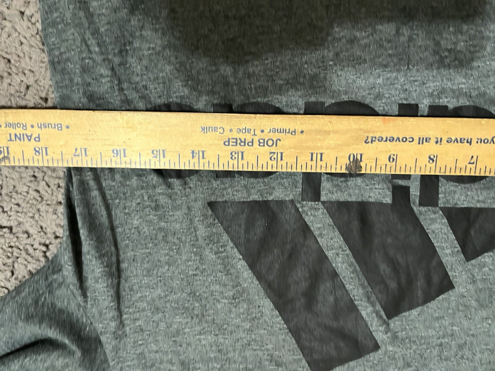 Mens Adidas "The Go-To Tee" Gray W/ Black Logo Short Sleeve Shirt Small gallery
