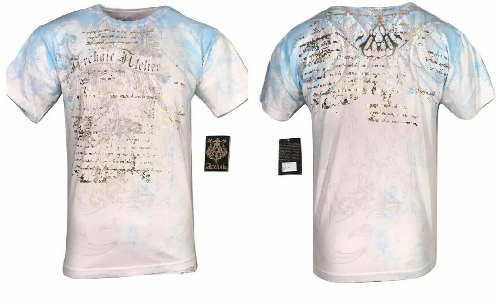 ARCHAIC by AFFLICTION Men's T-Shirt CASCO Eagle White Tattoo Biker S-4XL $40 NW gallery
