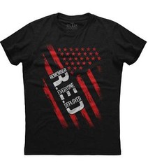 Remember Everyone Deployed, USA Flag Printed Men’s New Patriotic Black T-shirt