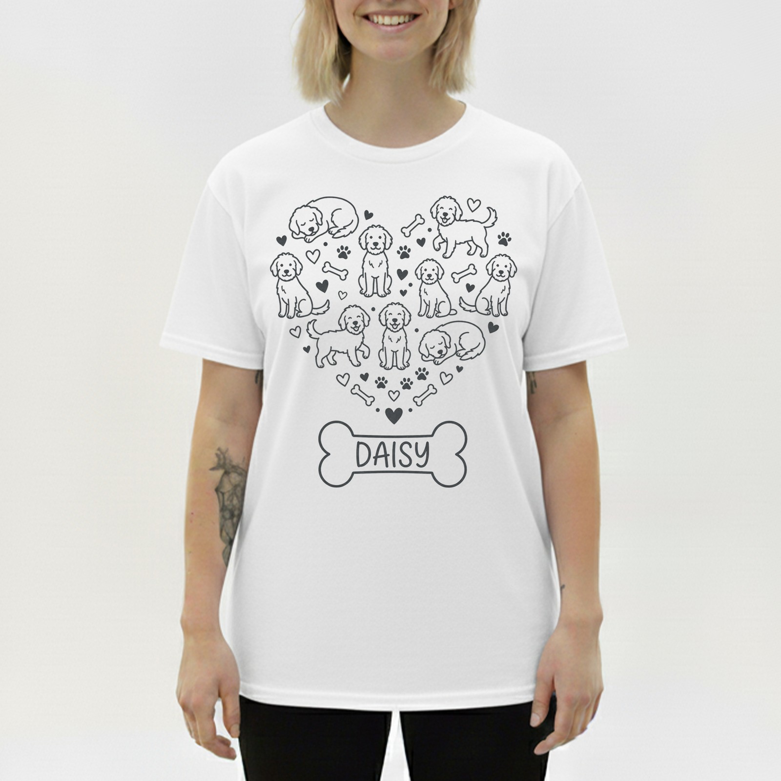 Custom Goldendoodle Heart T-Shirt Dog Mom Lover Cute Puppy Pet Memorial Tee gallery