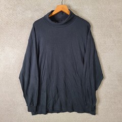 Dickies Shirt Mens 2XLT Black Turtle Neck Long Sleeve Cotton Blend Workwear Top