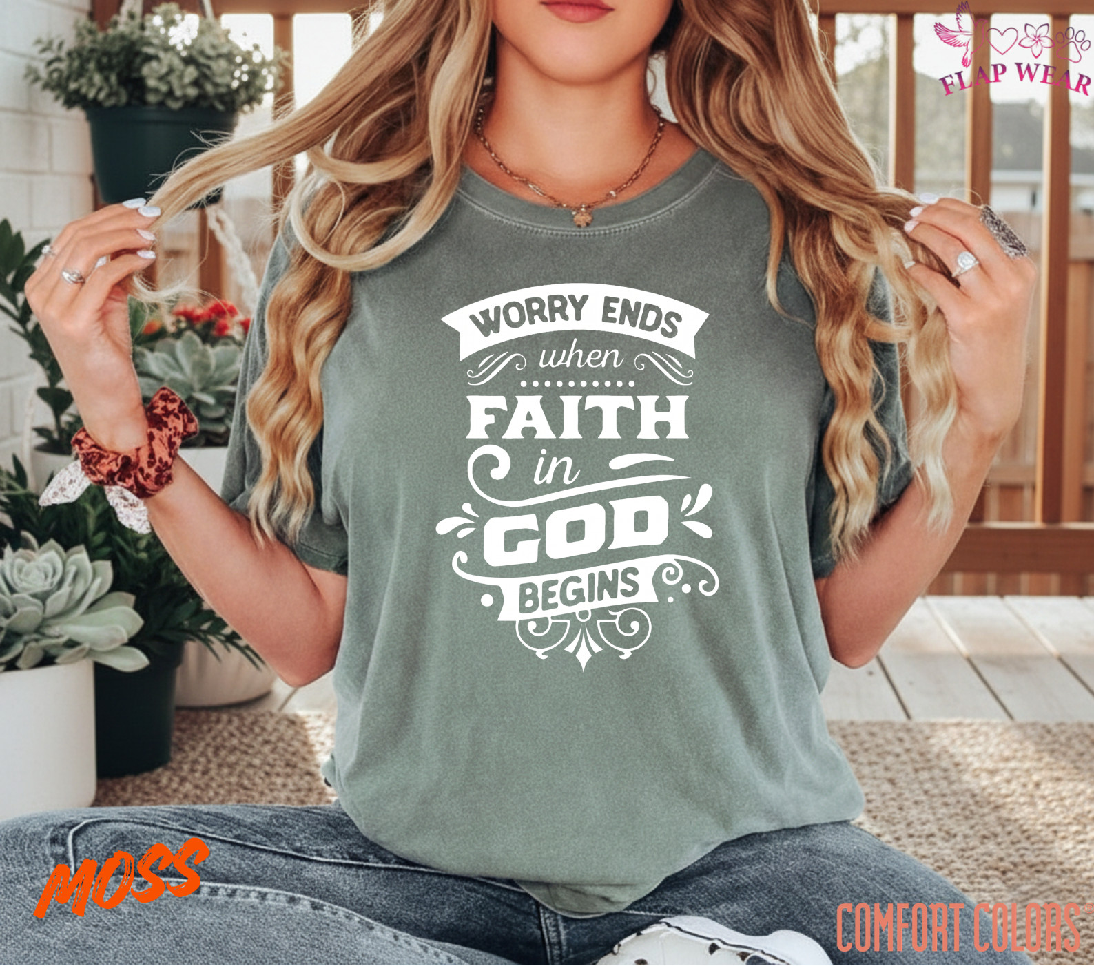 Unisex Worry Ends When Fai T-Shirt, Men T shirt,Women T shirt Gift Christian Top gallery