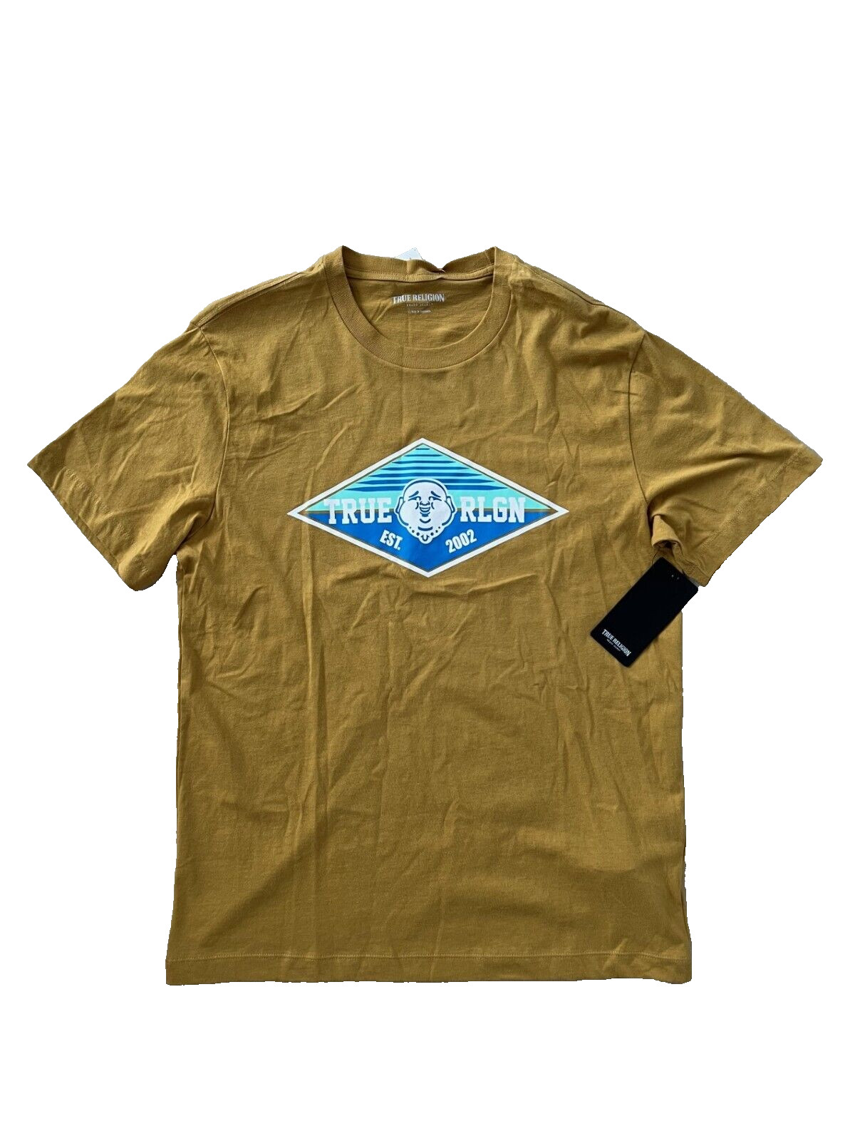 True Religion Buddha Face Logo Tee Shirt Antique Gold ( L ) gallery