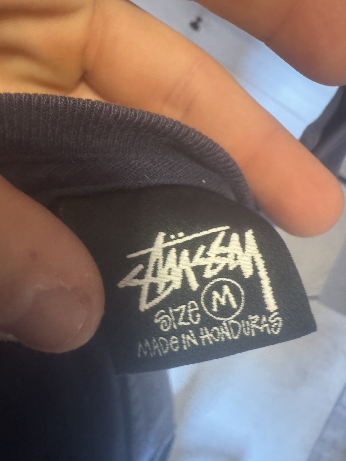 Stussy navy fire dice tee M gallery