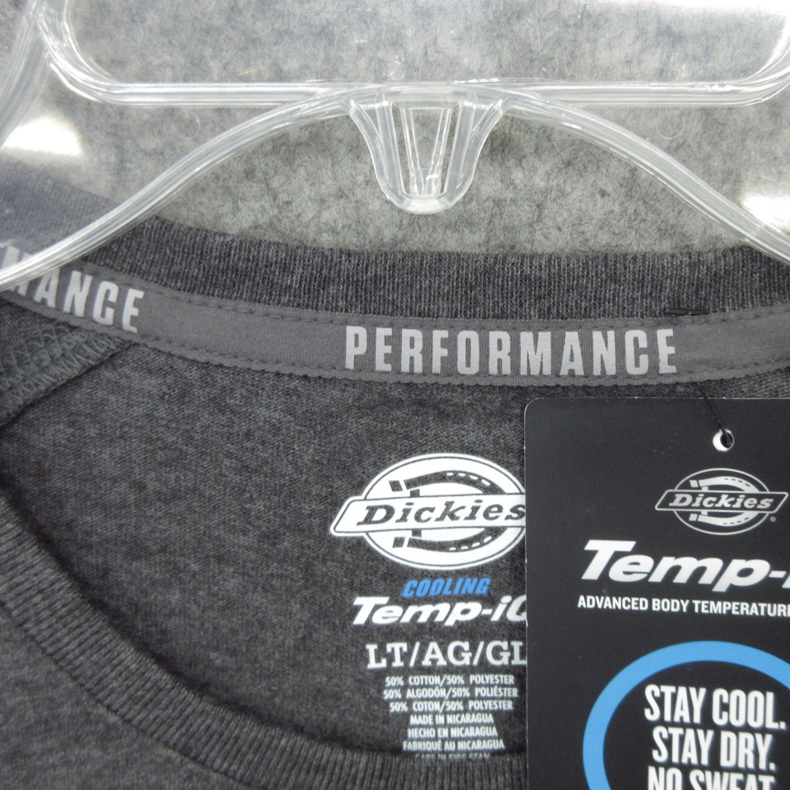 Dickies Men's Temp-iQ Performance Cooling T-Shirt LT Gray Short Sleeve Tee New gallery