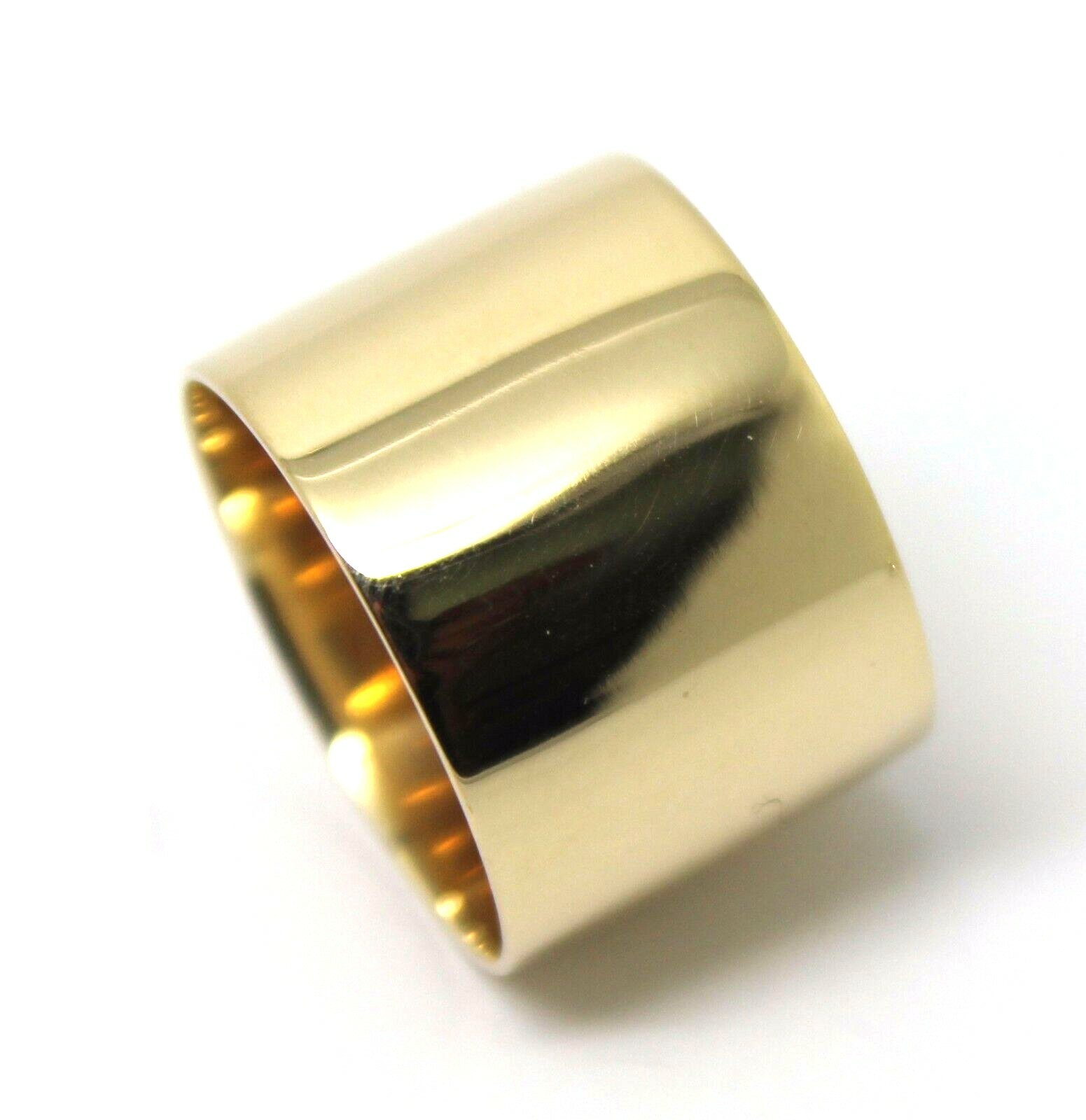 Genuine Solid Size S 1/2 / 9 9ct 9k Yellow Gold Solid 15mm Extra Wide Band Ring