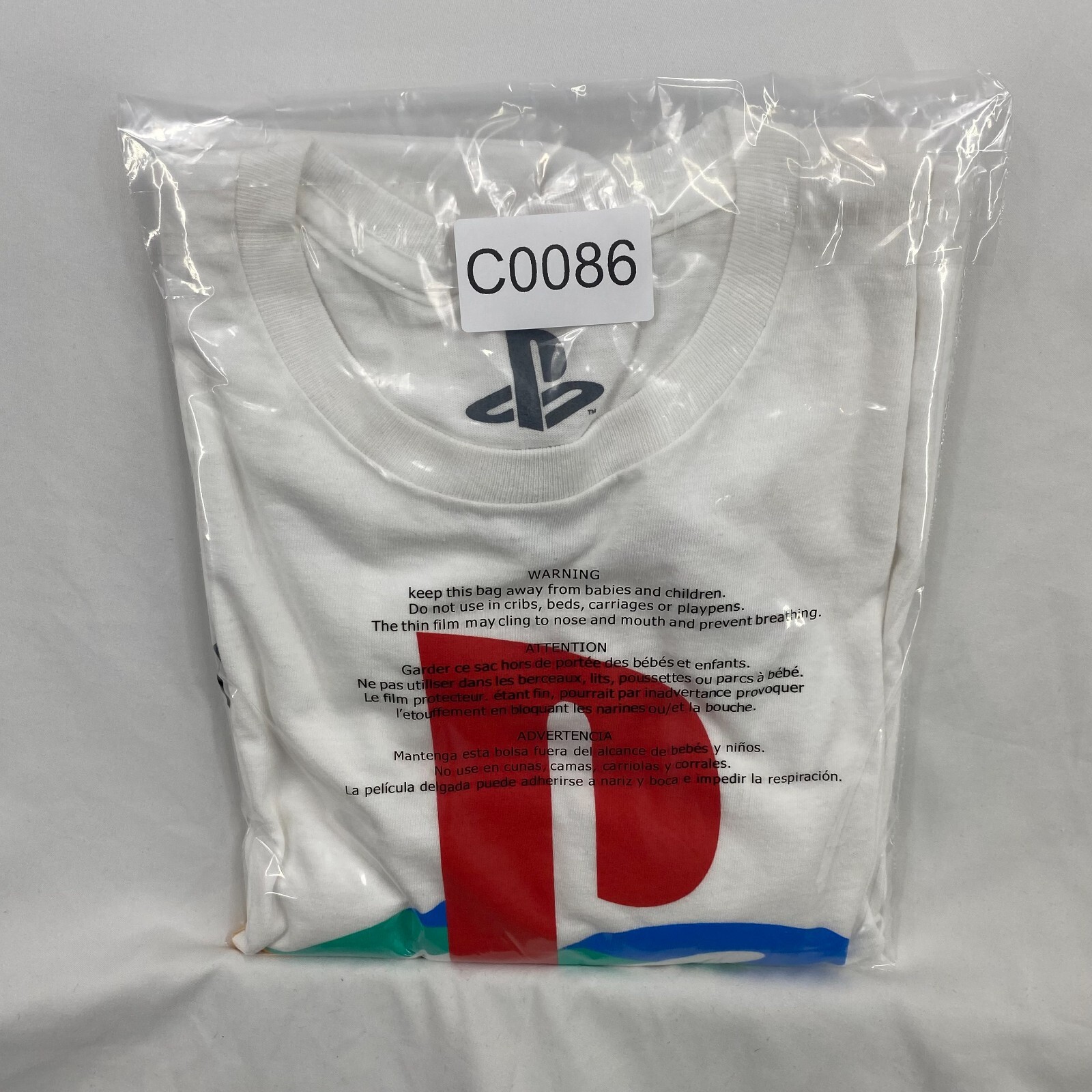 Playstation Shirt Men's Small White Long Sleeve Graphic Tee T-Shirt Gaming gallery