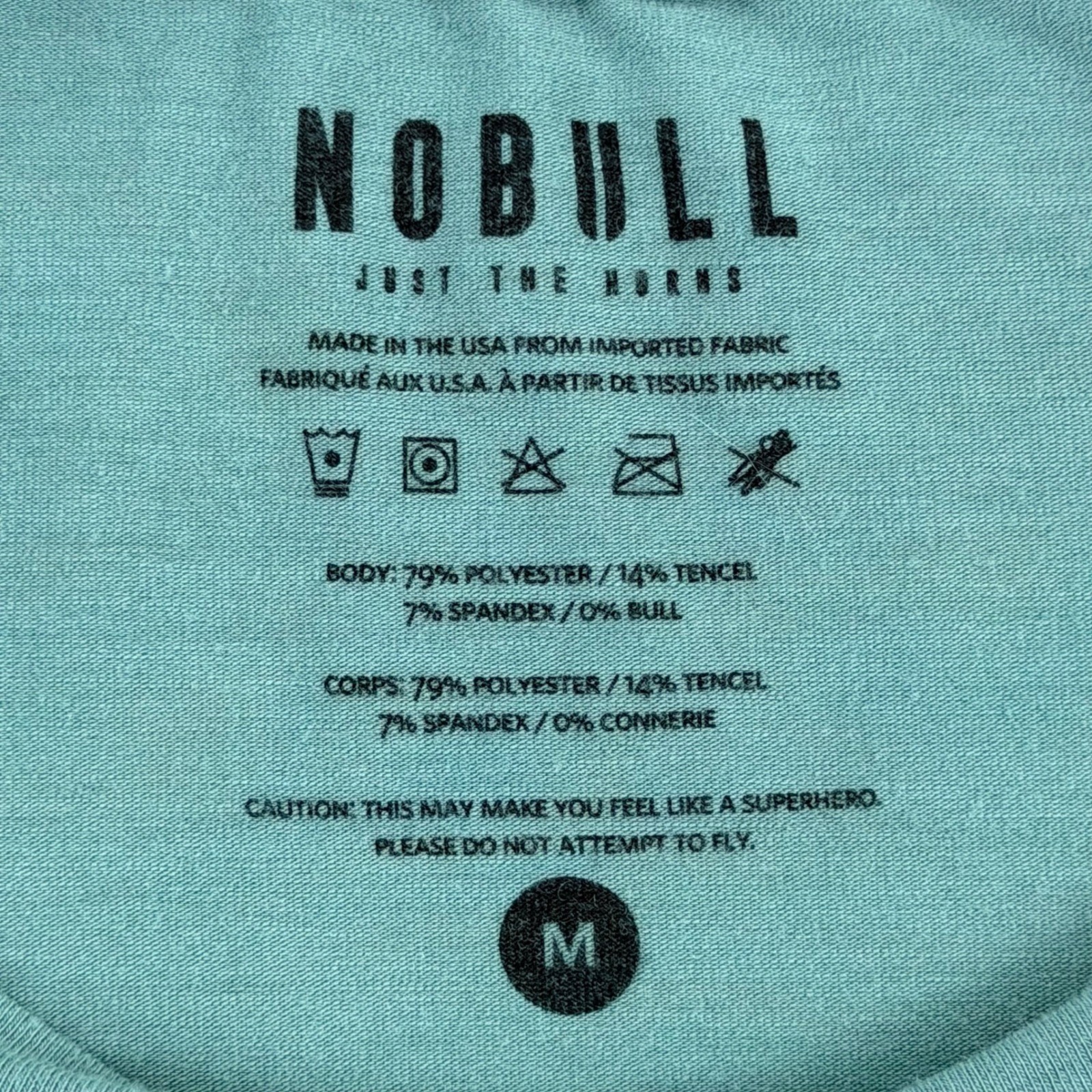 NOBULL Mens Training T-Shirt Medium Teal Green Gym Workout Logo Graphic Tee gallery