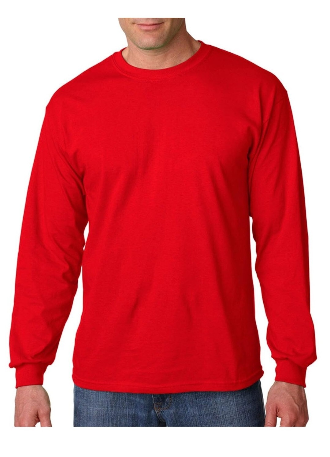 Gildan - 100% Cotton Long Sleeve T-Shirt. 5400 - Red G540 XL gallery