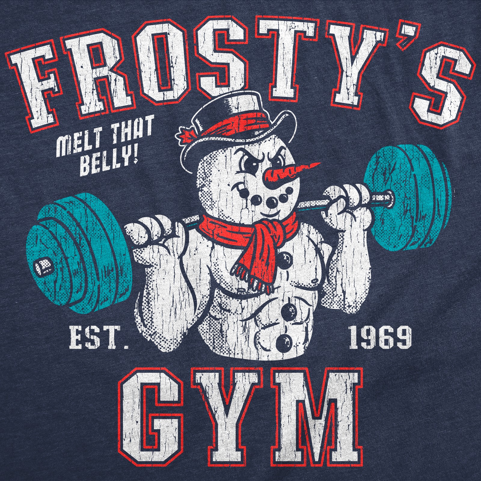 Mens Funny T Shirts Frostys Gym Sarcastic Winter Graphic Novelty Fitness Tee For gallery