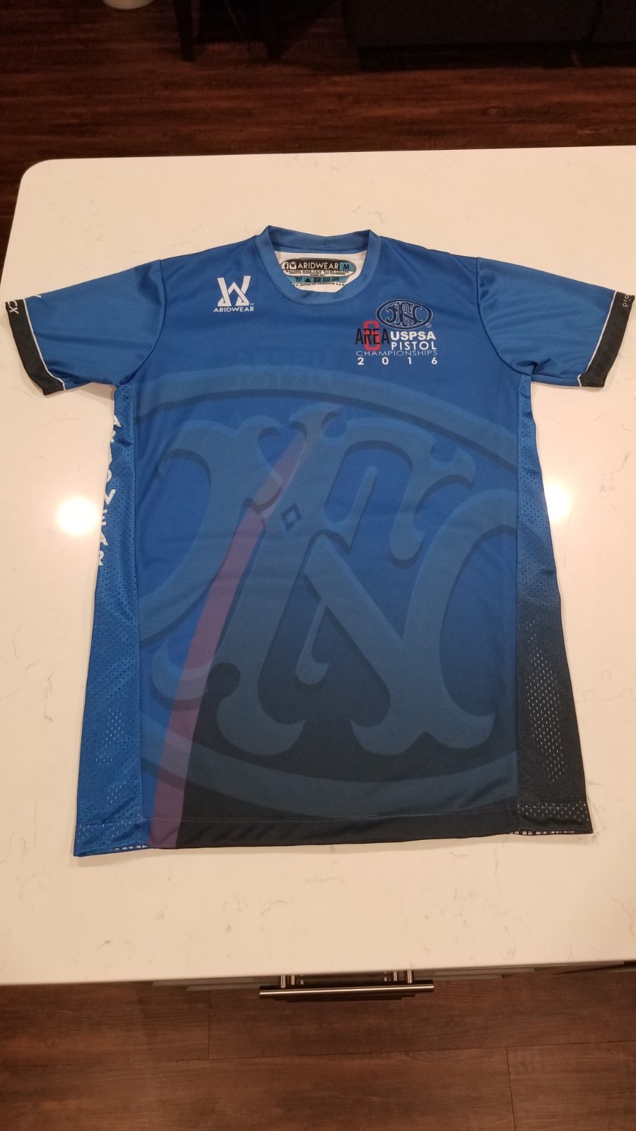 2016 USPSA Pistol Championships Shirt Area 6 Size Med Blue Breathable Quick Dry gallery