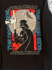Star Wars Darth Vader The Dark Side Death Star Long Sleeve Graphic T-Shirt Size