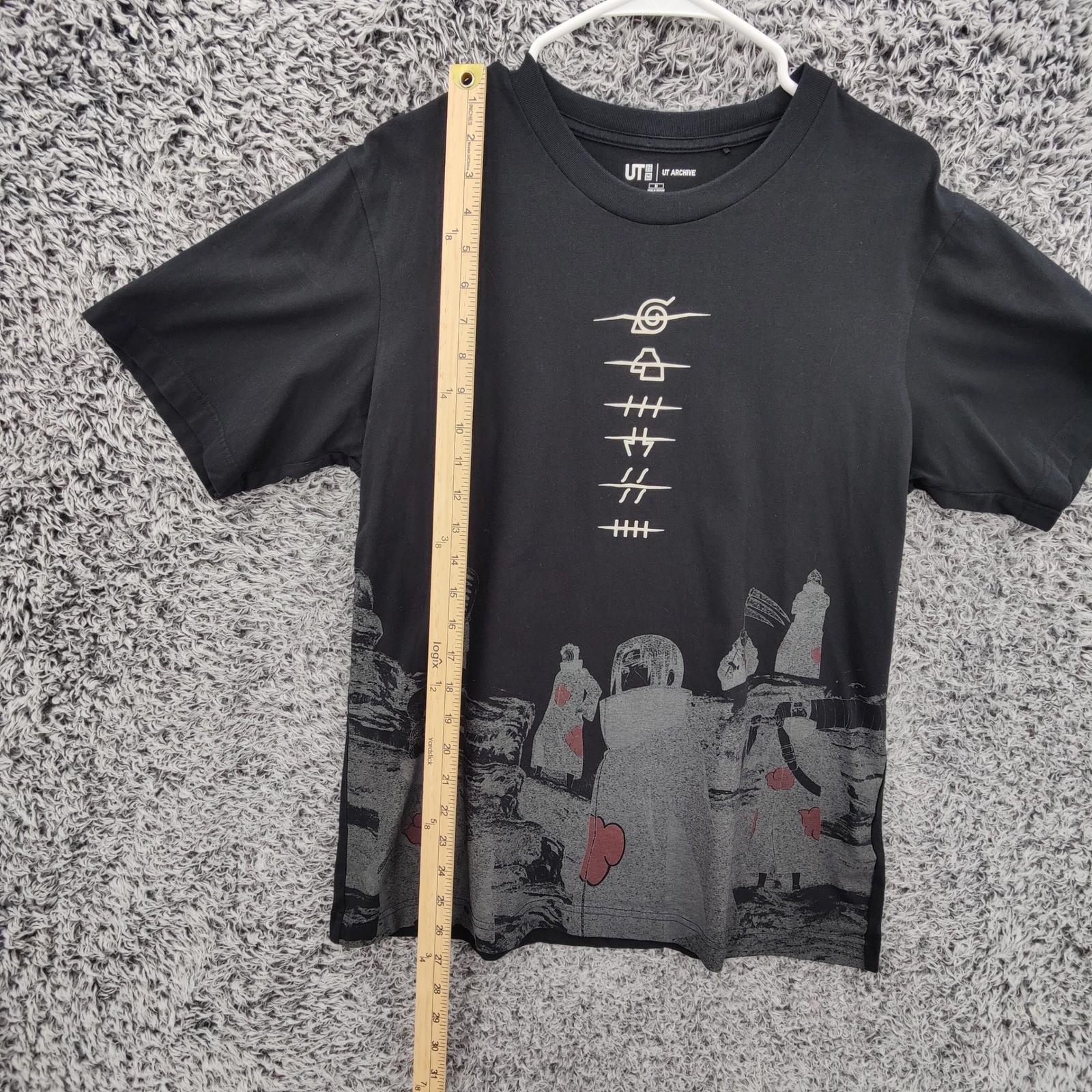 Uniqlo Mens Akatsuki Naruto Anime Streetwear Shippuden Graphic Tee M Black UT gallery