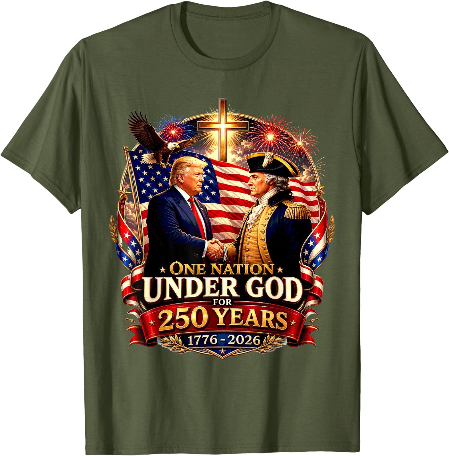 250 Years America Anniversary 250th Trump Washington T-Shirt gallery