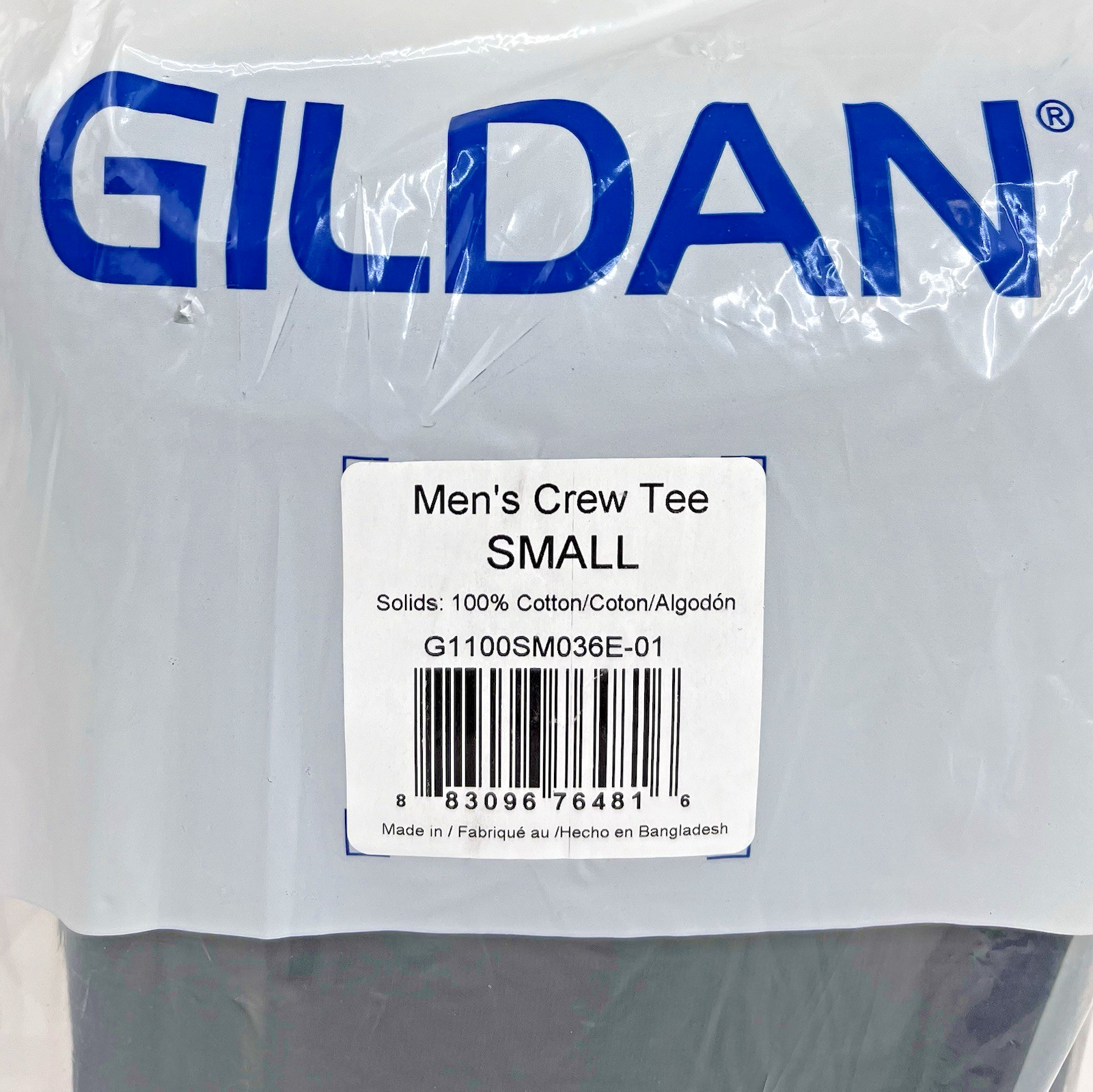 6-pack Gildan G1100 Solid 100% Cotton Short Sleeve Crew T-Shirt - Black - Small gallery