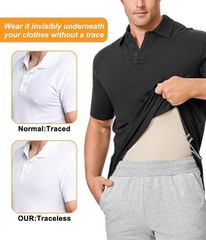 Men’s Compression Tank Top Slimming Body Shaper Vest for Gynecomastia Workout
