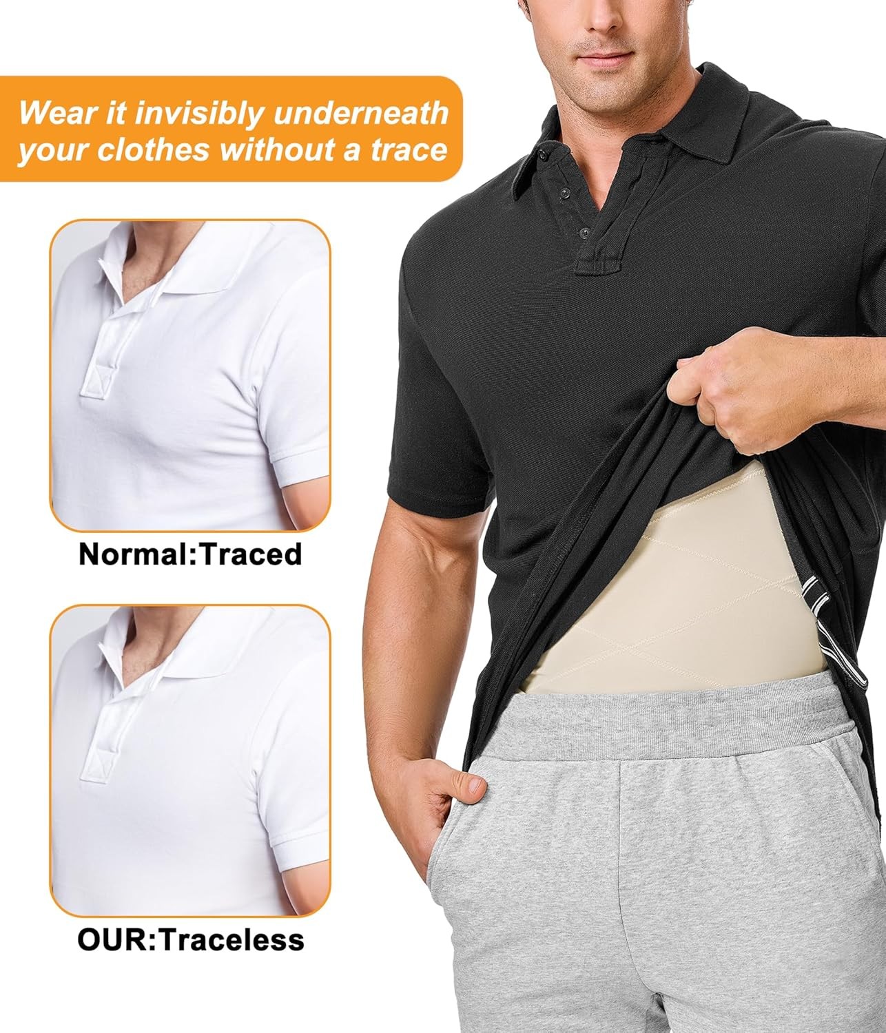 Men's Compression Tank Top Slimming Body Shaper Vest for Gynecomastia Workout gallery